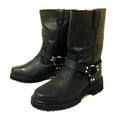 thumbnail image 2 of Men's Motorcycle Boots Engineer Harness Full Grain Leather 12" Classic Biker Riding, 2 of 4