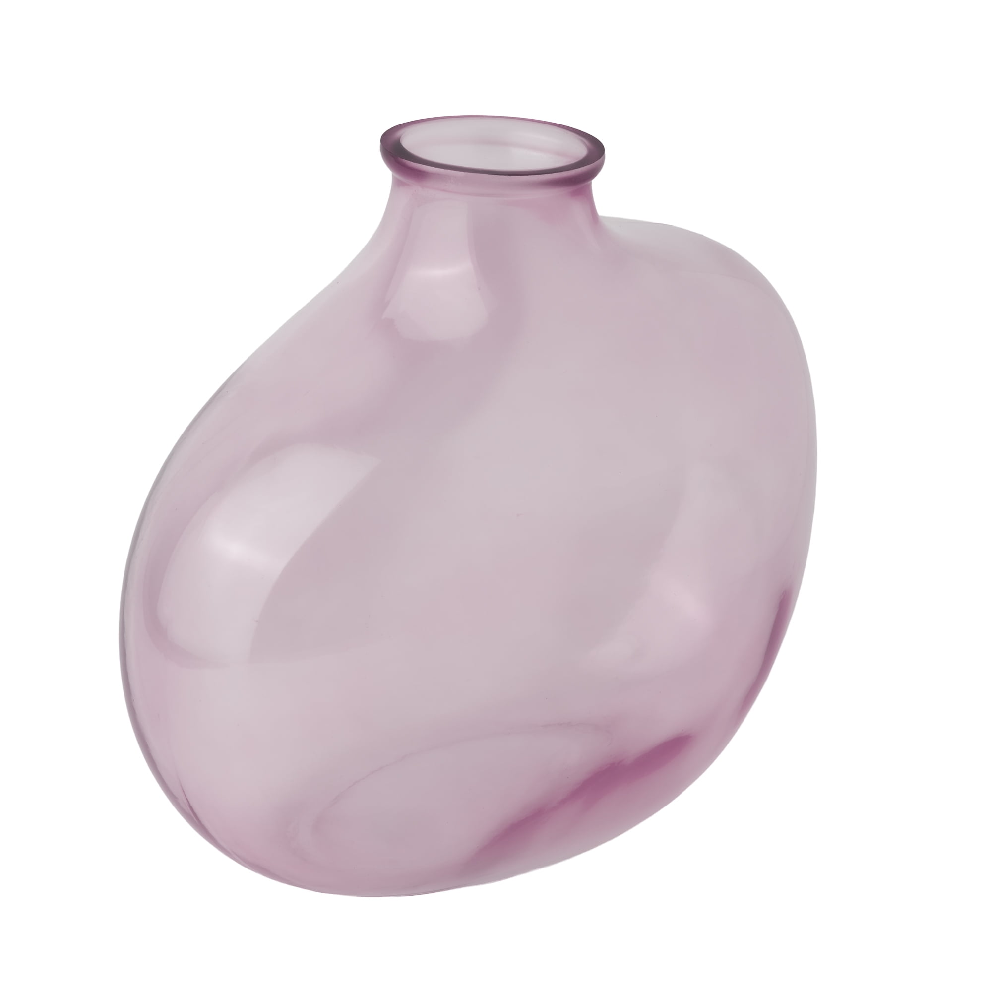 Mainstays Decorative Purple Glass Vase, 7.3 Inch Tall