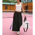 thumbnail image 6 of Women's Casual Pants Women's Loose Wide Leg Track Pants Pockets Elastic Waist Hiking Pants, Women's Casual Pants XL, 6 of 8