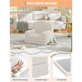 thumbnail image 4 of 2 - in - 1 comfy para niños couch, convertible sofa to lounger, foam chair con soft sherpa, gift para girls y boys (beige - crown grande), 4 of 7