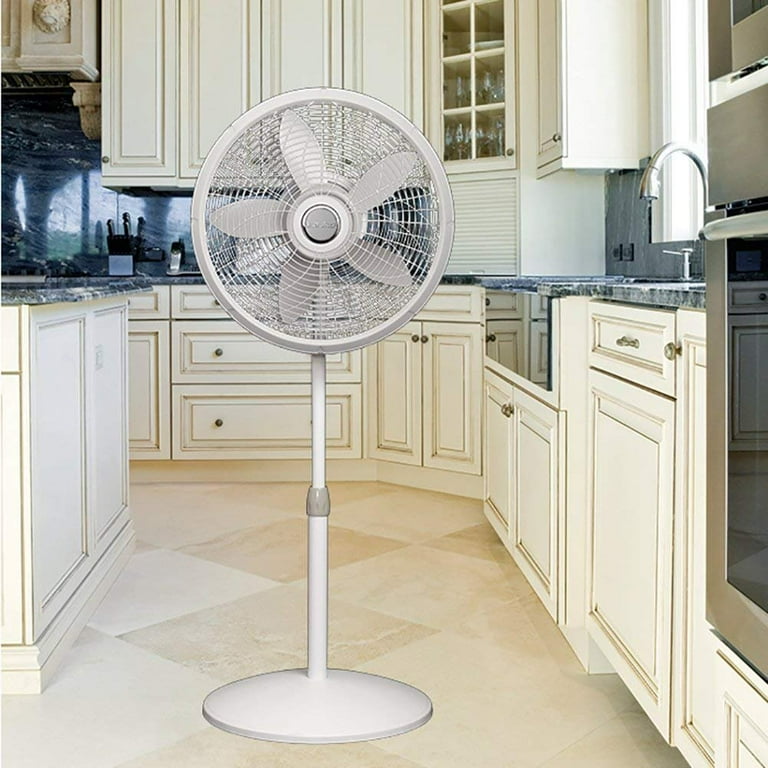 Lasko 1820 18' White Elegance & Performance Pedestal Fan for Large