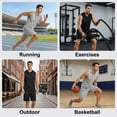 thumbnail image 3 of YUSHOW Men's 2 Piece Summer Outfits Sleeveless Hoodie and Gym Shorts Set Breathable Mesh Workout Set, Size M, 3 of 11