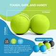 thumbnail image 3 of RAD Soft Peanut Massage Ball – Low Density Yoga Deep Tissue Roller Ball – Myofascial Release for Back, Neck, Feet, Psoas & Spine – Suboccipital & Thoracic Trigger Point Therapy, 3 of 5