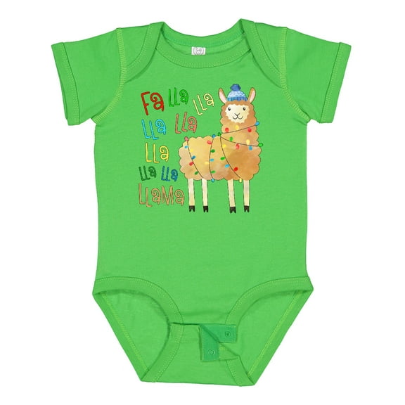 Inktastic Cute Christmas Fa Lla Llama Boys or Girls Baby Bodysuit