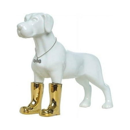 UPC: 0659424990147 | Interior Illusions Plus Dog with Gold Boots Bank – 9.25  tall