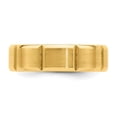 thumbnail image 4 of 14k Yellow Gold 6mm Heavyweight Comfort Fit Brushed/Polished Beveled Edge with Vertical Lines Wedding Band Size 11 YB113H, 4 of 5