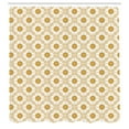 thumbnail image 3 of Ambesonne Boho Shower Curtain, Soft Floral Details in Squares, 69"Wx84"L, Off White Dark Yellow, 3 of 5