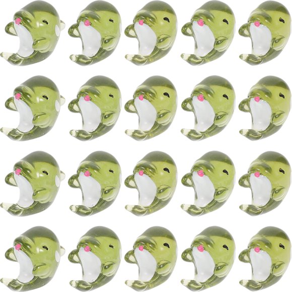HINTRMENT 20pcs Garden Dolphin Decor Mini Dolphin Statue Light Green Animal Shape Decoration Figurines