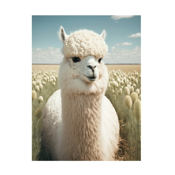 Canvas Wall Art - Treechild 'Cute Llama' Wall Art for Living Room, Bedroom, or Office D?cor by Trademark Fine Art - 14 x 19 Inches