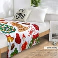 thumbnail image 4 of Christmas Gingerbread Wreath Throw Blanket Soft Warm Merry Xmas Lightweight Flannel Plush Fuzzy Blankets Gift for Women Kids Boys Teens 50X60 in, 4 of 6