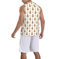 thumbnail image 2 of Sikiie Cute Carrot Print Basketball Jersey Reversible Men's Mesh Athletic Sports Shirts Training Practice S-4XLSmall, 2 of 6