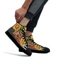 thumbnail image 4 of Dachshund Sunflower American High Top Canvas Shoes Sneakers Black Size 13, 4 of 7