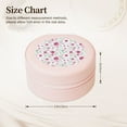 thumbnail image 2 of Fuzoiu Lilies Flowers Print Portable Jewelry Box,Round Mini Leather Travel Jewelry Case,Small Travel Jewelry Organizer,Jewelry Holder for Ring Necklace Earring for Women Girls-Pink, 2 of 7