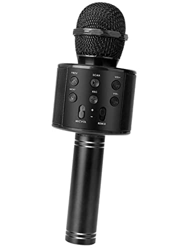 Gabba Goods Karaoke Night Karaoke Microphone Speaker Bluetooth Hand Held Karaoke Mic with Echo Effect Sing Along and Record Your self. 
