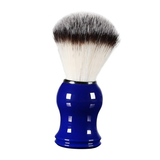 Brocha de afeitar para hombres shamjiam herramienta de limpieza de peluquero resina azul