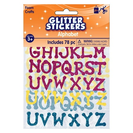 Foam Glitter ABC Stickers