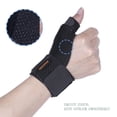 thumbnail image 3 of Vendaje reversible de compresión para el pulgar, férula para el pulgar, ortesis para el pulgar de BlackBerry, artritis, dedo en gatillo, tendinitis, soporte para el pulgar estable y transpirable L/XL, 3 of 5