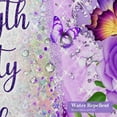 thumbnail image 4 of Purple Floral Bible Verse Quotes Shower Curtain, Rustic Christian Scripture Flowers Butterfly Shower Curtains for Chic Bathroom Decor, Lavender Modern Shower Curtain, 72x72 Inch, 4 of 6