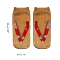 thumbnail image 2 of 4 Pares Calcetines Navideños, Divertidos Chanclas Calcetines Con Estampado De Manicura Calcetines Con Patrón 3D Calcetines Estampados Con Sandalias Calcetines De Tobillo De Corte, 2 of 7