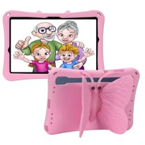 Kids 3D Butterfly Case for Samsung Galaxy Tab A9  (X210/X215/X216/X218),360° Rotating Foldable Wing Stand EVA Case Shockproof Cover for Galaxy Tab S9 X710/X716B/X718U/S9 FE 5G X510/X516B/X518U,Pink