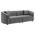 thumbnail image 5 of Miekor Furniture 87" Curved Contemporary Sofa in Sleek Grey: Plush Seating, Streamlined Design, and Durable Frame – Ideal for Stylish Living Spaces 857G, 5 of 12
