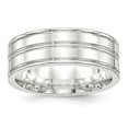thumbnail image 5 of 925 Sterling Silver 8mm Polished Fancy Band Ring Size 11, 5 of 7