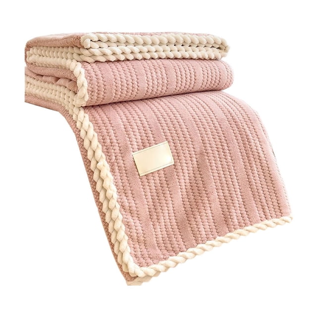 Extra Thick Flannel Fleece Blanket, Double Layer Warm Cozy Blanket for Bed, Couch, Office Nap, Soft and Comfortable Throw, Ideal for Cold Weather, Machine Washable