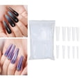 thumbnail image 3 of 500 Uds puntas de uñas de ataúd resina media cubierta de uñas postizas para salones de uñas hogar - Transparente Yinane Consejos de uñas del ataúd, 3 of 8