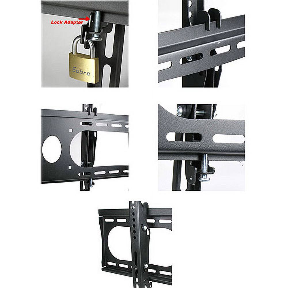 Arrowmounts - Mounting kit (wall mount) - for flat panel - steel - black - screen size: 40"-75" - mounting interface: up to 900 x 400 mm - wall-mountable - image 2 of 2