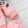 thumbnail image 4 of Spring and Autumn Girls' Baby Clothing Set Fashion Cotton Top+Strap Pants Two-piece Girls' Newborn Children's Flower Letter Set., 4 of 5