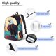 thumbnail image 3 of Easygdp Cartoon Iceberg Bald Eagle Mochila de Lona Resistente para Laptop, Compatible con Laptops de 15 a 17 pulgadas, Ideal para Escuela, Trabajo y Viajes-Medium, 3 of 5