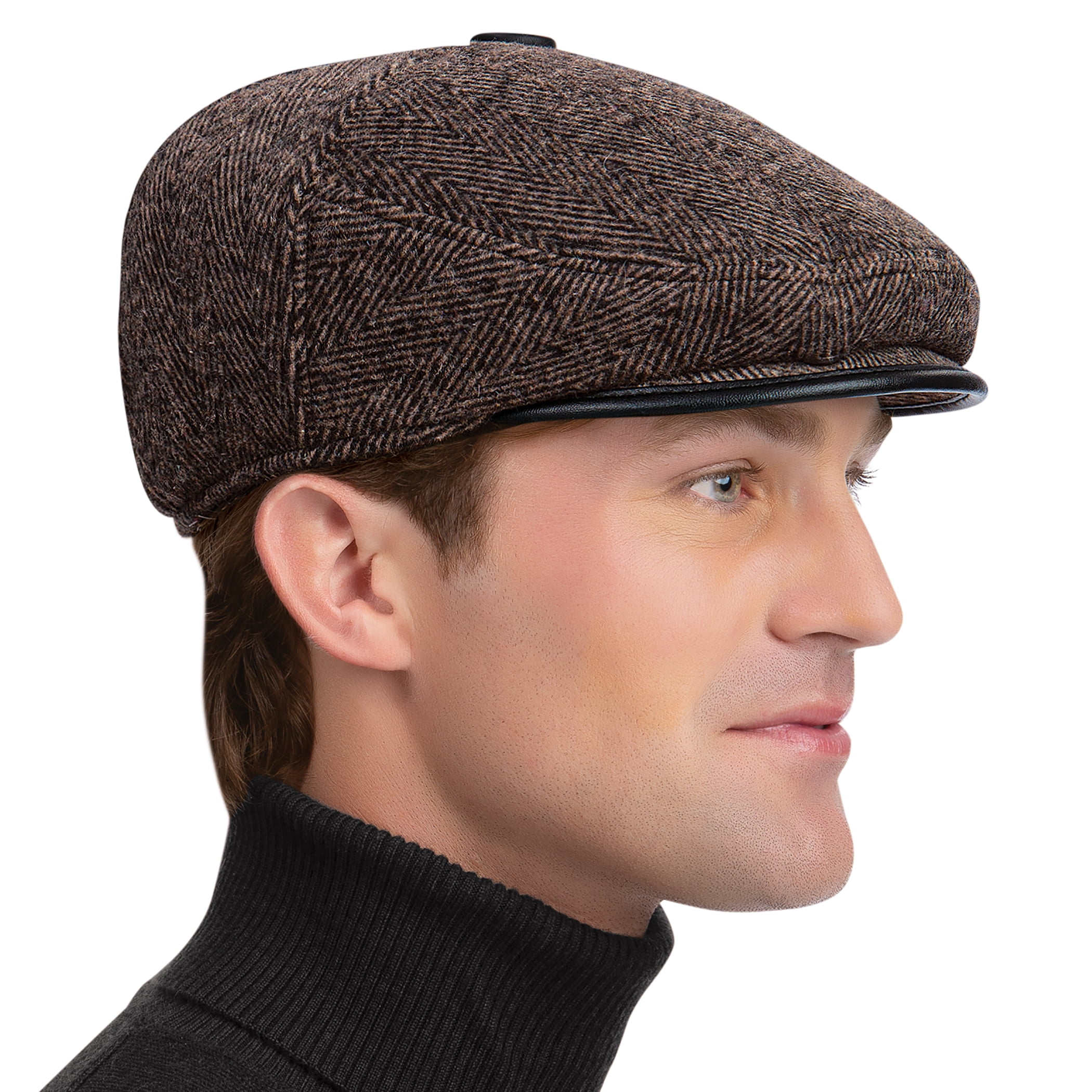 Classic Flannel Herringbone Pattern Hat 