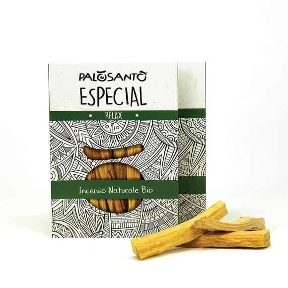 PALOSANTO - Palo Santo Incense Sticks Especial 10cm 3,94in - 10 Pack - 2cm Thick - Large Organic Natural Incense Sticks Strong Aroma - Wild Harvested Palo Santo Wood - Bursera Graveolens from Peru