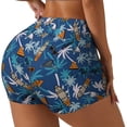 thumbnail image 2 of Fotbe Hawaiian Style Seamless Shorts, Womens Workout Shorts High Waist Stretch Booty Short for Gym/Yoga/Running/Biking-Medium, 2 of 9