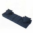 thumbnail image 6 of Modern Stylish Chenille Fabric 4-Seater Sectional Sofa 141.73"L x 42.52"W x 25.6"H, 6 of 26