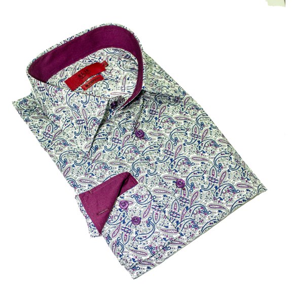 Italy Design Men's Casual Slim Fit Dress Shirt EBSH223M