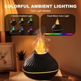 thumbnail image 2 of Colorful Volcano Diffuser Humidifier: Ultra-Quiet 160ml Fire Flame Humidifier Aroma Spray Diffusers with 7 Flame Colors Waterless Auto off Timeable for Home,Office,Yoga (Black), 2 of 8