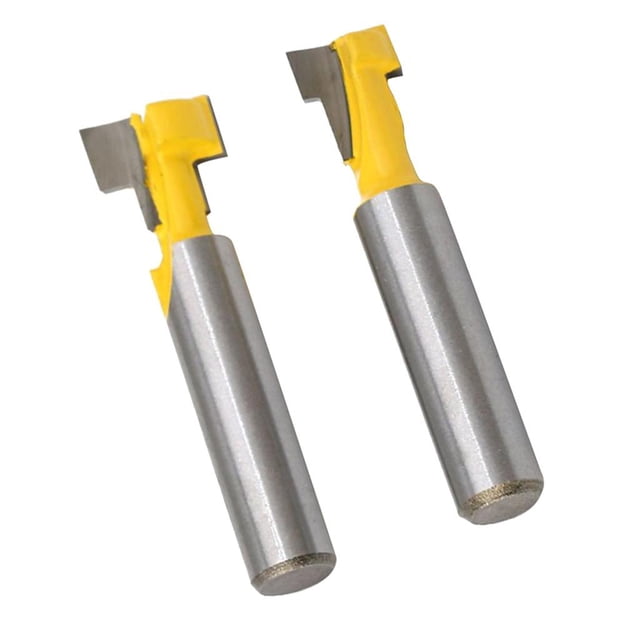 2 brocas de enrutador Zulema con ranura en T de 8 mm para cabezas de perno hexagonal de 1/2 y 3/8