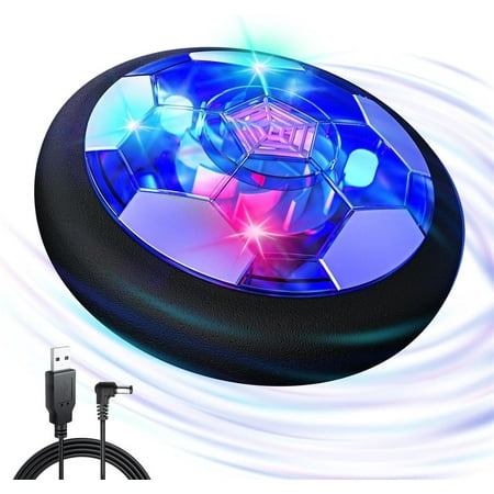 Soccer Ball Boy Toy NOGIS Air Powered Floating Hover Soccers with LED Light Kids Training Soccer Ball Indoor Outdoor Game Birthday Gifts for Age 3 4 5 6 7 8-10 Years Old Boys Girls