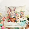 thumbnail image 4 of Darzheoy Easter Pillow Covers 18x18 Inch Bunny Easter Eggs Throw Pillow Covers Pillowcases Cotton Linen Cushion Covers for Couch Sofa Bedroom Holiday, 4 of 6
