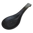 thumbnail image 6 of Pack of 6 Charcoal Grey Tone Hakumu Ceramic Asian Soup Spoons With Hook 5.75"L, 6 of 9