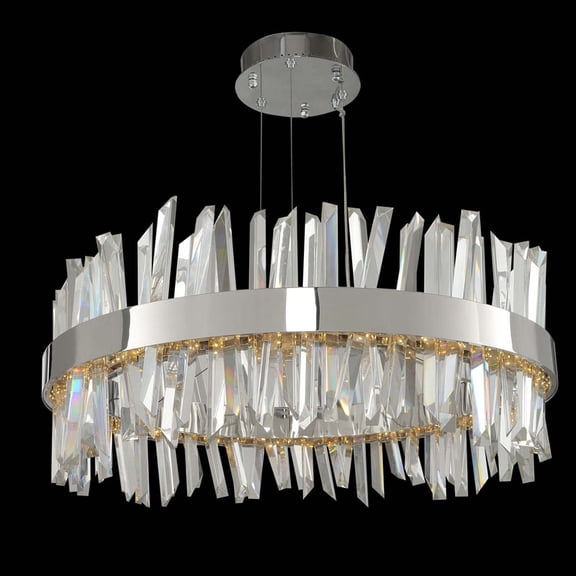 030254-010-Allegri Lighting-Glacier - 25 Inch LED Round Pendant Glacier - 25 Inch LED Round Pendant