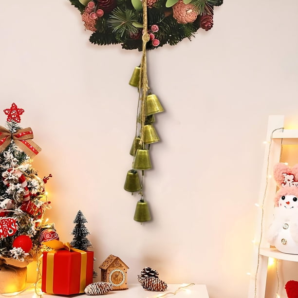 Adornos navideños, adornos navideños, regalos navideños, trompeta de cuerda navideña, estilo shabby, metal, colgante, decoración de vaca gigante, decorar, decorar