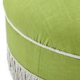 thumbnail image 4 of Yolanda 24" Round Upholstered Accent Ottoman Bright Chartreuse, 4 of 6