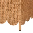 thumbnail image 4 of bali & pari Teresa Bohemian Light Honey Scalloped Rattan Ottoman Bench, 4 of 6