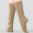 thumbnail image 5 of Miluxas Warm up Ballet Boots Girls Dance Shoes Solid Color Casual Soft Sole Warm Velvet Dance Shoes Khaki 11-11.5(28), 5 of 8