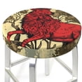 thumbnail image 3 of Hirioo Mythical Red Stag Illustration for Round Bar Stool Seat Covers Washable Stool Cushion Slipcover Elastic Bar Chair Covers for 12-14 Inch Chair-14 inch, 3 of 7