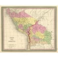 thumbnail image 2 of Vintage Maps 24x20 Gold Ornate Wood Framed with Double Matting Museum Art Print Titled - Peru and Bolivia 1849, 2 of 4