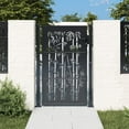 thumbnail image 1 of vidaXL Garden Gate Anthracite 105x155 cm Steel Bamboo Design, 1 of 5