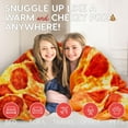 thumbnail image 3 of Zulay Kitchen Double Sided Round Pepperoni Pizza Blanket with Pizza Box Packaging, Novelty Blanket Throw - 60 Inch, 3 of 7